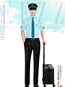 高速鐵路乘務員夏季短袖制服新款服裝設計