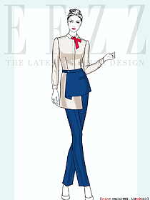 專業的女西餐服務員制服正裝驚艷設計