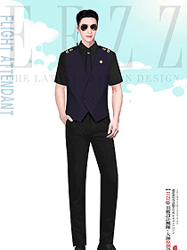 機場調度員工作制服設計效果圖