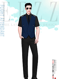 機場機關崗位人員職業裝原創定制設計圖