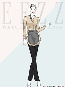 五星級酒店西餐工作人員制服設計圖