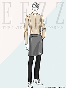 五星級度假村酒店服務員工作服設計案例