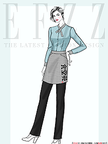 星級酒店西餐廳女款工作人員工衣原創定制設計