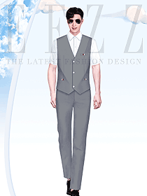 機場值班工作人員夏季制服設計效果圖