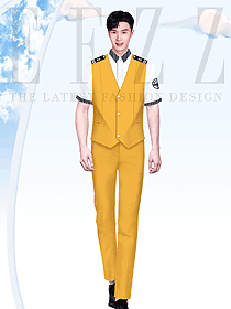 國(guó)際機(jī)場(chǎng)貨運(yùn)工作人員夏季馬夾套裝制服