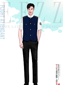 國際機場地勤人員夏季職業裝定制設計圖