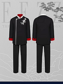 高檔黑色透氣廚師工作服長袖男秋冬酒店飯店廚房餐飲烘焙廚師服