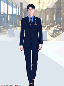 連鎖餐飲酒店男經理西服套裝時尚職業正裝秋冬款制服