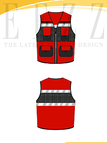 鐵路協(xié)管環(huán)衛(wèi)綠化園林反光馬夾工作制服設計圖