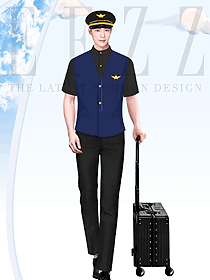 職業裝男女同款航空員襯衣馬夾航空飛行員制服設計