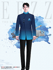 星級酒店餐飲男服務員秋冬款原創設計工作服