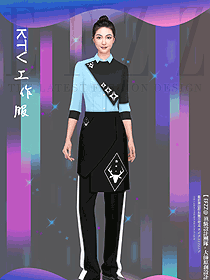 酒吧ktv工作服馬甲長袖夜總會服務員拼色制服