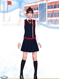 中學禮服男女馬夾套裝初高中生統一校服設計