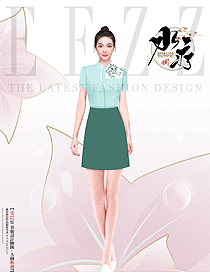 spa美容院按摩會所技師套裝制服設計圖