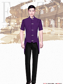 賓館酒店夏季門童行李生制服設計效果圖