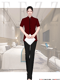 星級酒店客房服務工作服定制款設計圖
