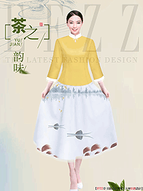 米黃色spa會(huì)所員工制服設(shè)計(jì)效果圖