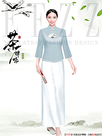 國潮民族服裝走秀原創設計效果圖