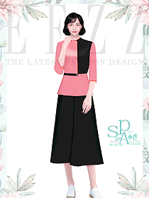 水療spa養(yǎng)生會所工作人員制服設計效果圖