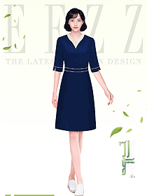 美容會(huì)所服務(wù)生技師職業(yè)裝定制款式圖