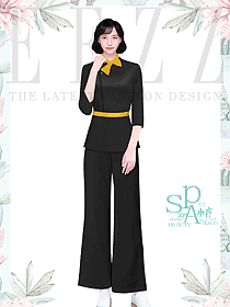 美容院接待服務生工作服裝新款定做