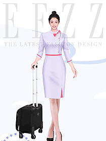 航空空姐制服職業套裝連衣裙女夏售樓部工作服高端機場案場客服