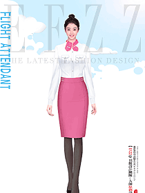 空姐制服立領(lǐng)長(zhǎng)袖襯衫服裝設(shè)計(jì)原創(chuàng)作品圖