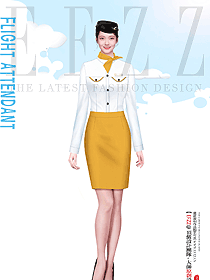 航班地勤引導員工職業裝設計效果圖