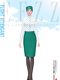 國內航空公司原創設計空姐制服設計效果圖