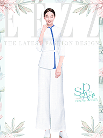 韓式醫療美容師工作服女套裝制服定制款設計圖