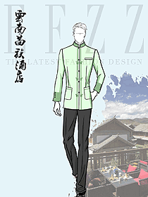 迎賓門童制服賓館泊車員服裝春秋男款制服設(shè)計(jì)圖