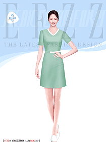 分體套裝口腔牙科醫(yī)美容院月子中心醫(yī)護(hù)工作服設(shè)計(jì)圖