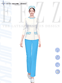 女薄款醫生美容院護士工作服