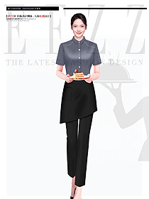 西餐廳燒烤店酒店夏季工裝服務(wù)生襯衫款設(shè)計(jì)