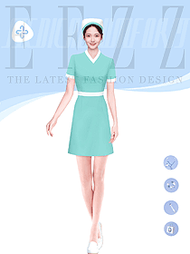 薄款工作服短袖彈力速干美容院護士服設計