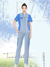女夏裝薄款長袖工人勞保服車間工廠服定制