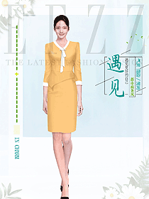 職業連衣裙時尚氣質女神范名媛ol風格女裝設計