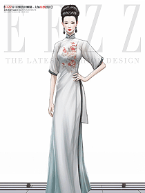 中式民族風(fēng)旗袍服裝時(shí)尚設(shè)計(jì)穿搭