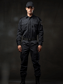 春秋戶外保安夾克執勤服長袖拉鏈款外套工作服