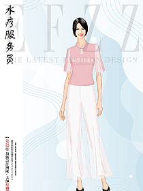 spa美容院按摩會(huì)所員工服務(wù)生套裝制服設(shè)計(jì)圖