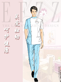 兒童醫(yī)院夏季護(hù)工制服設(shè)計(jì)效果圖