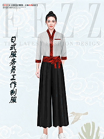 韓式加盟料理店員工工作服定制設計款