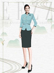 旅游景區酒店前臺女服務員工衣定制方案