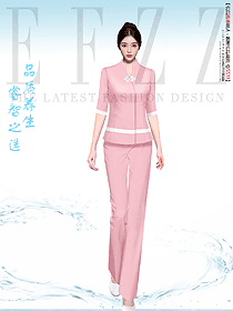 時(shí)尚按摩技師服員工制服款式設(shè)計(jì)圖