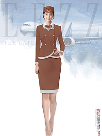 空姐地勤OL職業裝女工裝連衣裙定制服裝設計