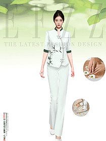 中醫館推拿月嫂護理沐足浴技師足療工服定制設計