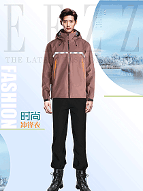 男冬季加厚連帽外套男秋冬款機能戶外沖鋒衣