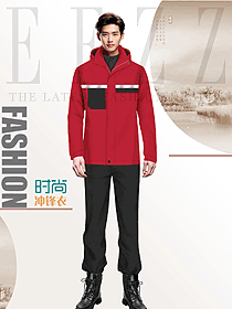 秋冬款加厚復古飛行員機能沖鋒衣連帽棉服