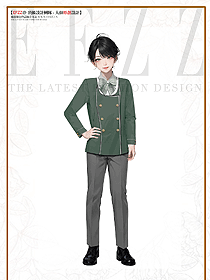 冬季英倫學院風禮服幼兒園園服手繪服裝設計圖