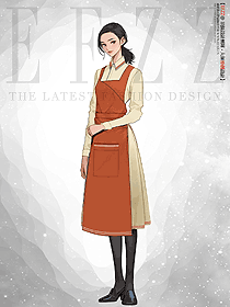 蛋糕奶茶店餐飲咖啡西餐廳工裝圍裙襯衫款設計圖